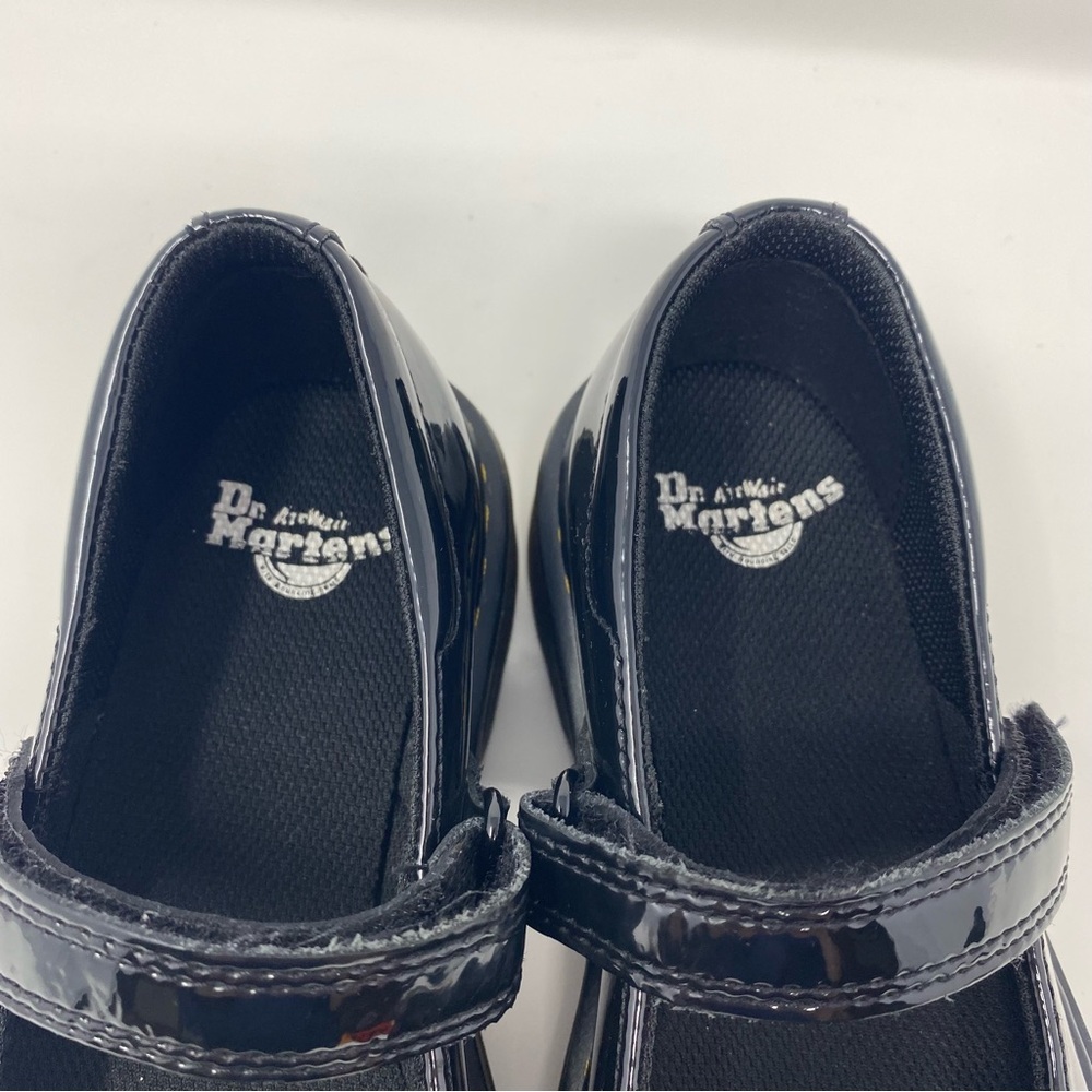 Dr. Martens Girl's 1 Maccy Black Patent Leather Mary Jane Dressy Preppy Shoes - Picture 11 of 15